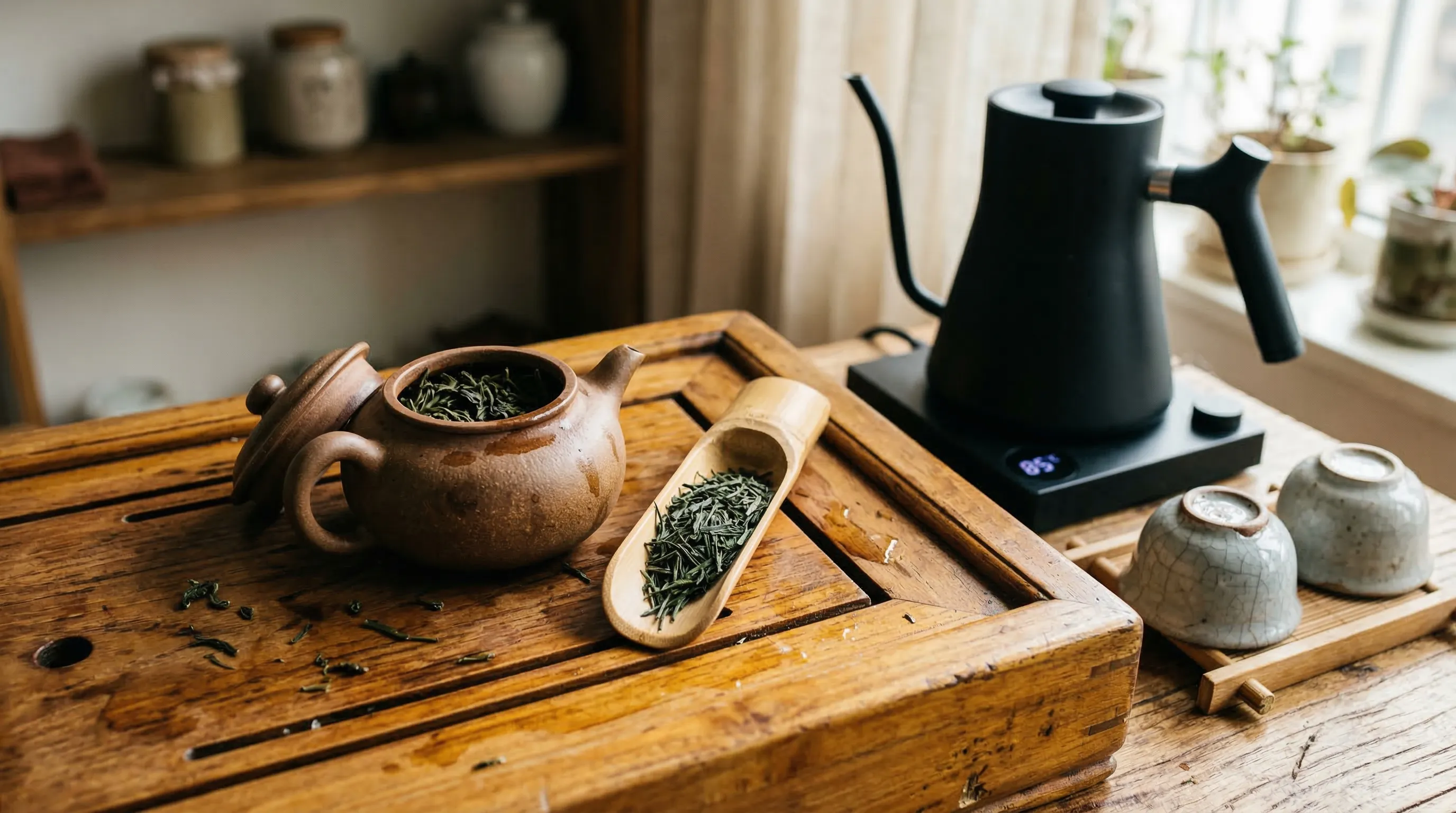 Grüner Tee richtig zubereiten: Temperatur, Ziehzeit & Tipps