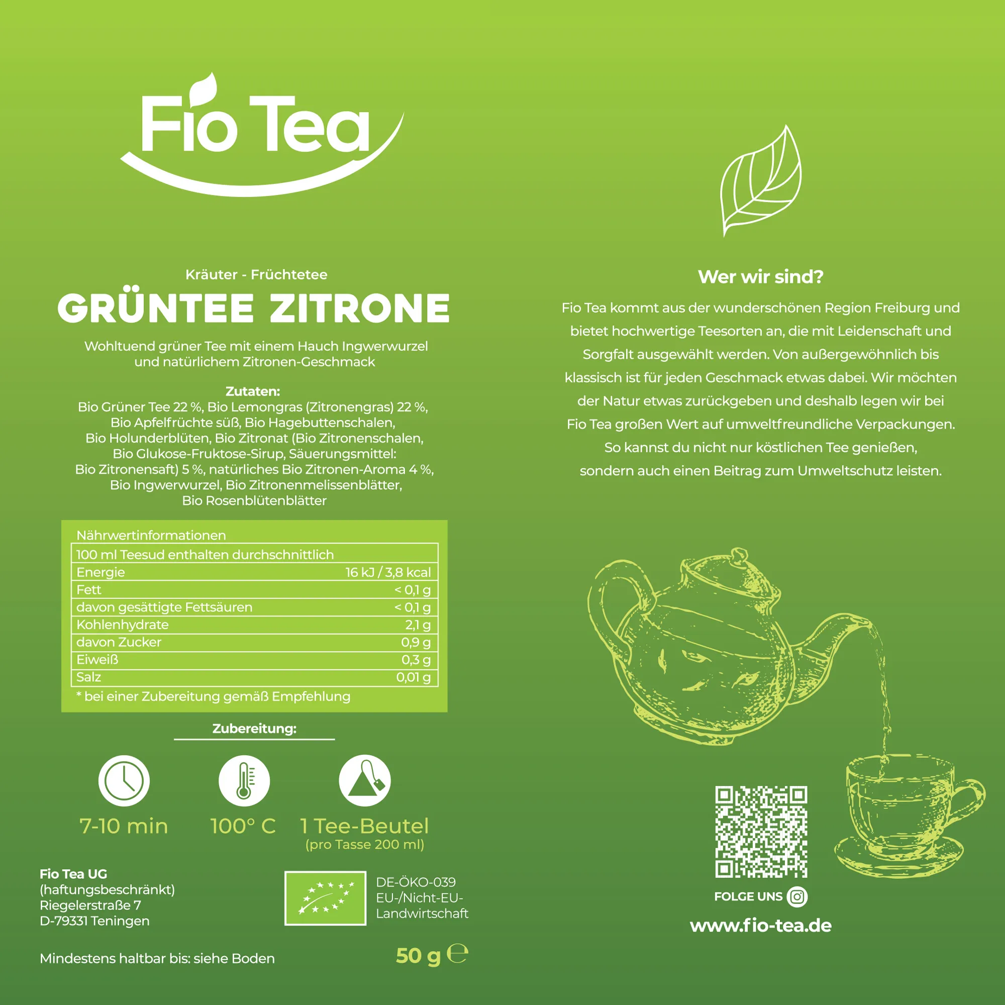 Bio Grüntee Zitrone – Bild 5
