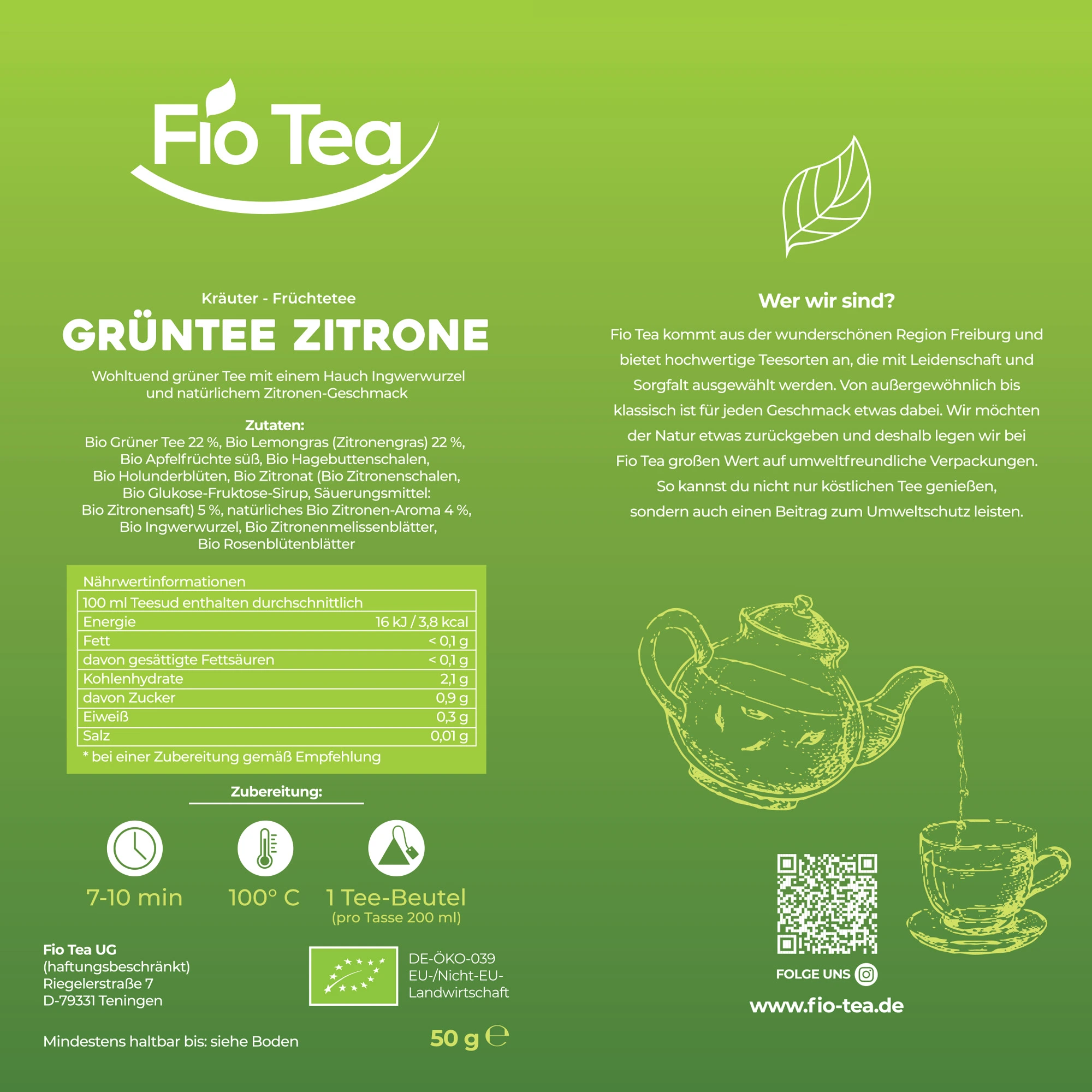 Bio Grüntee Zitrone – Bild 5