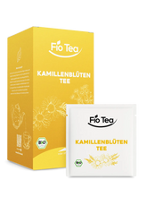 Lade das Bild in den Galerie-Viewer, Kompostierbare Pyramidenbeutel Bio Kamillenblüten Tee - plastikfreie nachhaltige Teeverpackung Fio Tea
