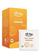 Lade das Bild in den Galerie-Viewer, Kompostierbare Pyramidenbeutel Bio Orange Tee - plastikfreie nachhaltige Teeverpackung Fio Tea

