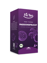 Lade das Bild in den Galerie-Viewer, Bio Passionsfrucht Tee aus Baden-Württemberg - nachhaltiger exotischer Früchtetee in kompostierbaren Pyramidenbeuteln von Fio Tea
