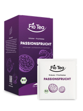 Lade das Bild in den Galerie-Viewer, Kompostierbare Pyramidenbeutel Bio Passionsfrucht Tee - plastikfreie nachhaltige Teeverpackung Fio Tea
