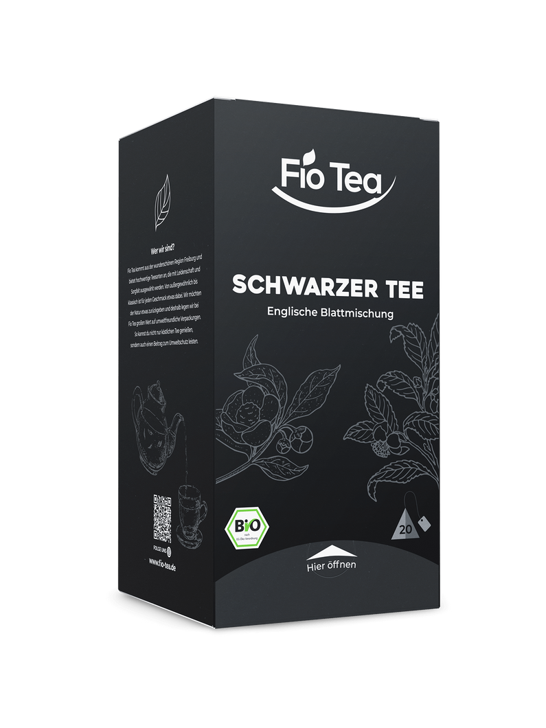 Bio Schwarzer Tee Englische Blattmischung aus Baden-Württemberg - nachhaltiger kräftiger Schwarztee von Fio Tea
