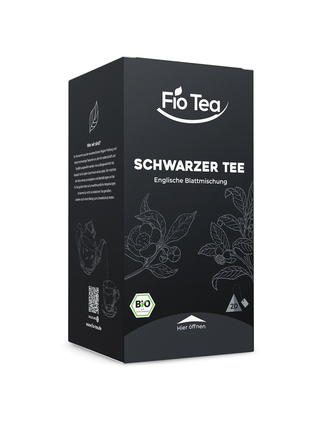 Bio Schwarzer Tee Englische Blattmischung aus Baden-Württemberg - nachhaltiger kräftiger Schwarztee von Fio Tea