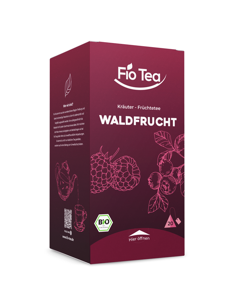 Bio Waldfrucht Tee aus Baden-Württemberg - nachhaltiger regionaler Kräutertee mit Apfel und Hagebutte von Fio Tea
