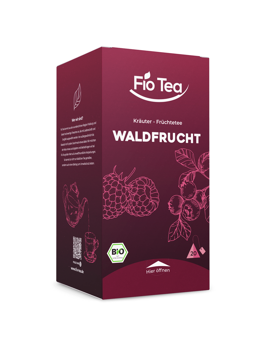 Bio Waldfrucht Tee aus Baden-Württemberg - nachhaltiger regionaler Kräutertee mit Apfel und Hagebutte von Fio Tea